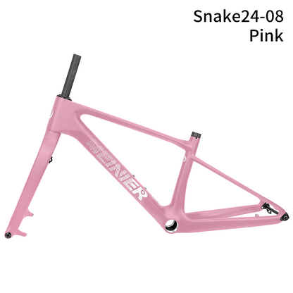 24inch Carbon Fiber MTB Hardtail Frameset with Carbon Rigid Fork Full Internal Routing T47 Bottom Bracket