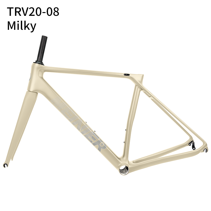 700C Carbon Fibre V-Brake Customized Color Carbon Bike Frames for Road Bicycles Max 28C Tire