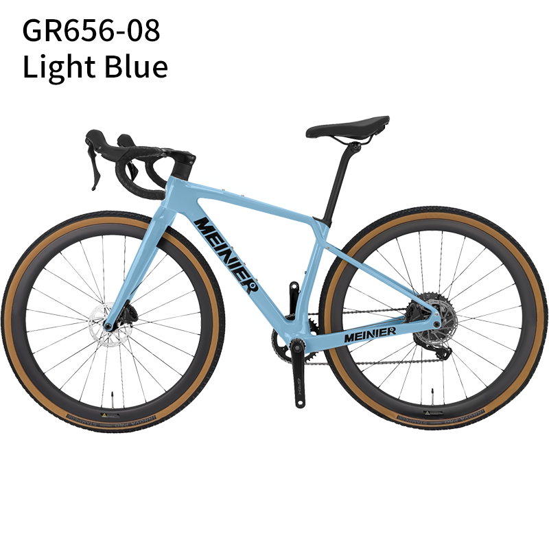 2x11Speed Gravel Road Bike with Carbon Fiber 12°Drop Handlebar Carbon Gravel Bike Internal Cable Routing