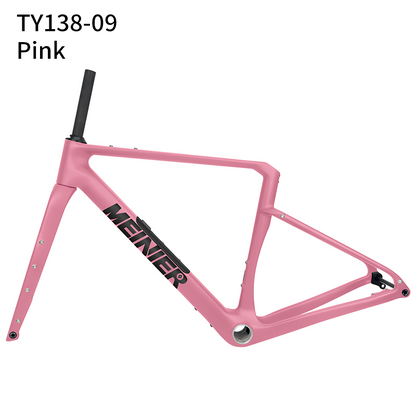 TY138 Chameleon Color Carbon Gravel Frameset with Tool Box UDH Hanger T47 Bottom Bracket Cyclocross Frame