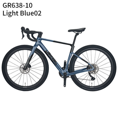 MEINIER Carbon Fiber Gravel Bike GRX BR600 2X11S Hydraulic Disc Brake Gravel Road Bike for Bikepacking and Longer Journeys