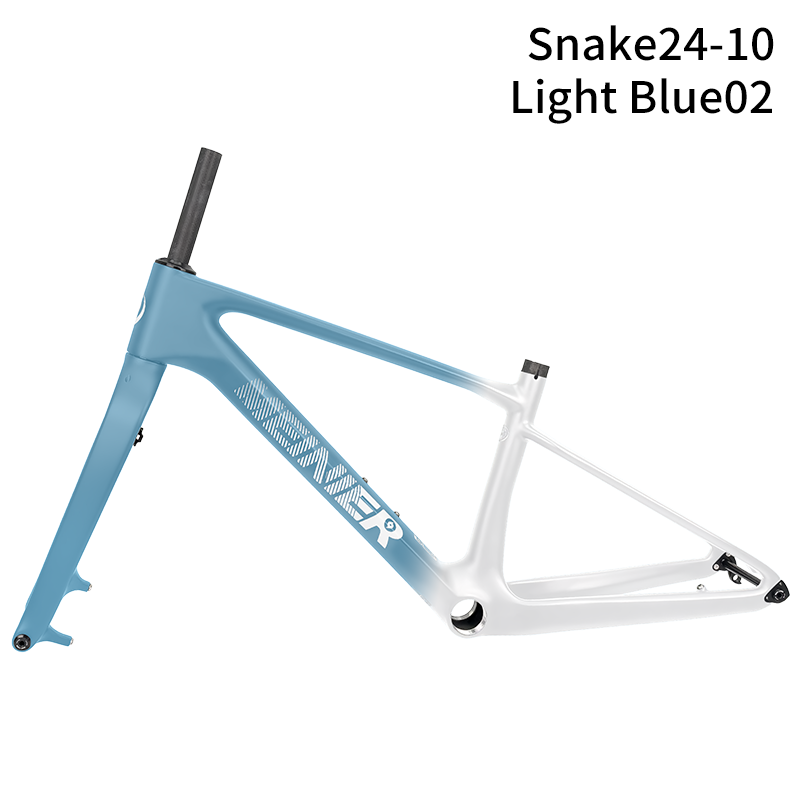 24inch Carbon Fiber MTB Hardtail Frameset with Carbon Rigid Fork Full Internal Routing T47 Bottom Bracket