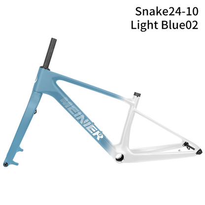 24inch Carbon Fiber MTB Hardtail Frameset with Carbon Rigid Fork Full Internal Routing T47 Bottom Bracket