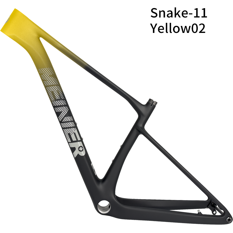 Snake 29er Hardtail Mountain Bike Frame Thru Axle Frame Disc Brake Routing Internal Max 29erx2.4 Tire Carbon MTB Frame