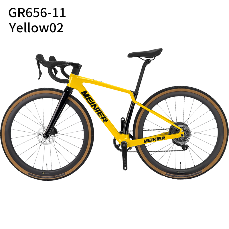 2x11Speed Gravel Road Bike with Carbon Fiber 12°Drop Handlebar Carbon Gravel Bike Internal Cable Routing