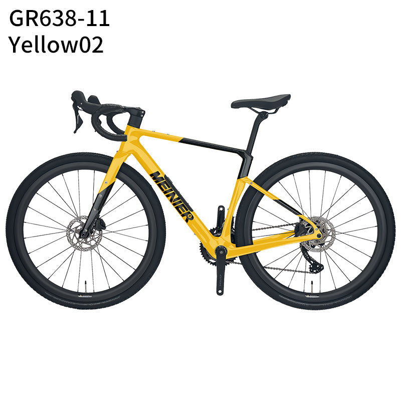MEINIER Carbon Fiber Gravel Bike GRX BR600 2X11S Hydraulic Disc Brake Gravel Road Bike for Bikepacking and Longer Journeys