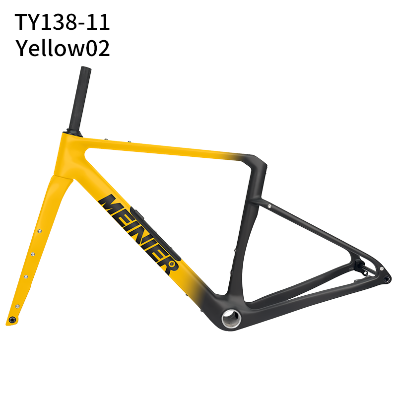 TY138 Chameleon Color Carbon Gravel Frameset with Tool Box UDH Hanger T47 Bottom Bracket Cyclocross Frame