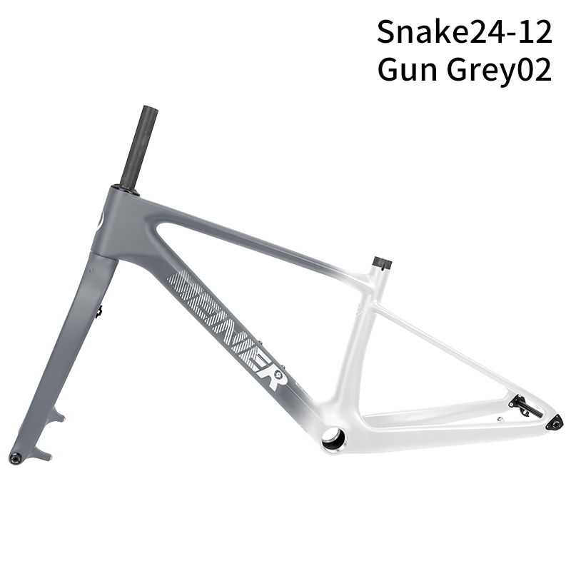 24inch Carbon Fiber MTB Hardtail Frameset with Carbon Rigid Fork Full Internal Routing T47 Bottom Bracket