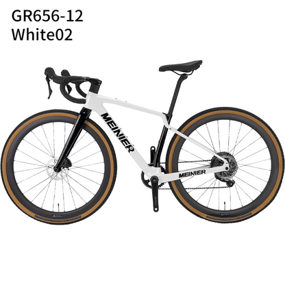 2x11Speed Gravel Road Bike with Carbon Fiber 12°Drop Handlebar Carbon Gravel Bike Internal Cable Routing