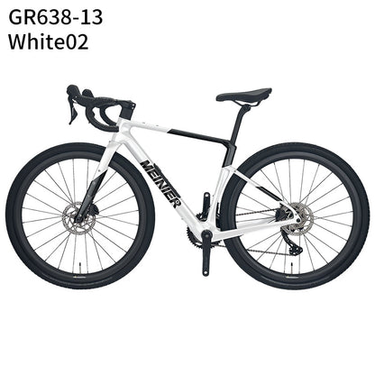 MEINIER Carbon Fiber Gravel Bike GRX BR600 2X11S Hydraulic Disc Brake Gravel Road Bike for Bikepacking and Longer Journeys