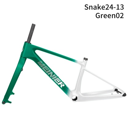 24inch Carbon Fiber MTB Hardtail Frameset with Carbon Rigid Fork Full Internal Routing T47 Bottom Bracket