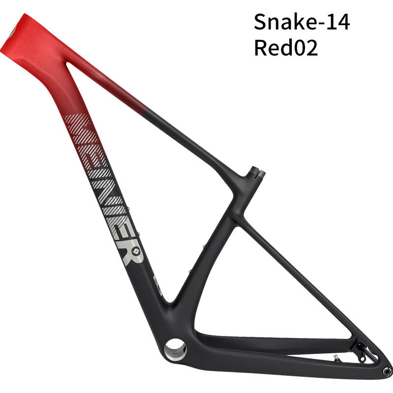 Snake 29er Hardtail Mountain Bike Frame Thru Axle Frame Disc Brake Routing Internal Max 29erx2.4 Tire Carbon MTB Frame