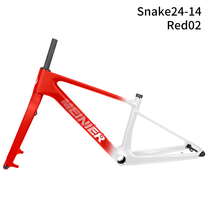 24inch Carbon Fiber MTB Hardtail Frameset with Carbon Rigid Fork Full Internal Routing T47 Bottom Bracket