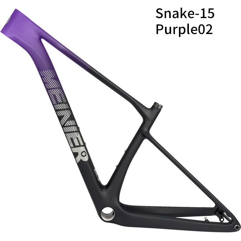 Snake 29er Hardtail Mountain Bike Frame Thru Axle Frame Disc Brake Routing Internal Max 29erx2.4 Tire Carbon MTB Frame