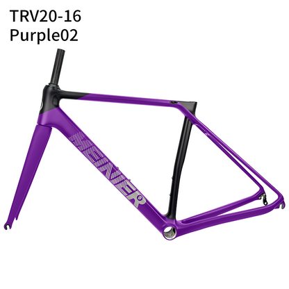 Carbon Road Bike Frameset 130x9mm Hub Lightweight V-Brake Racing Frame 700C Max 28C Tire