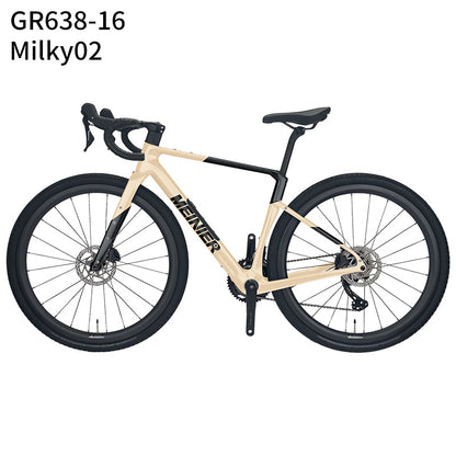 MEINIER Carbon Fiber Gravel Bike GRX BR600 2X11S Hydraulic Disc Brake Gravel Road Bike for Bikepacking and Longer Journeys