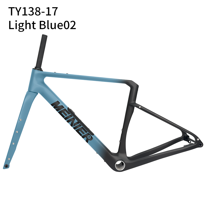 TY138 Chameleon Color Carbon Gravel Frameset with Tool Box UDH Hanger T47 Bottom Bracket Cyclocross Frame