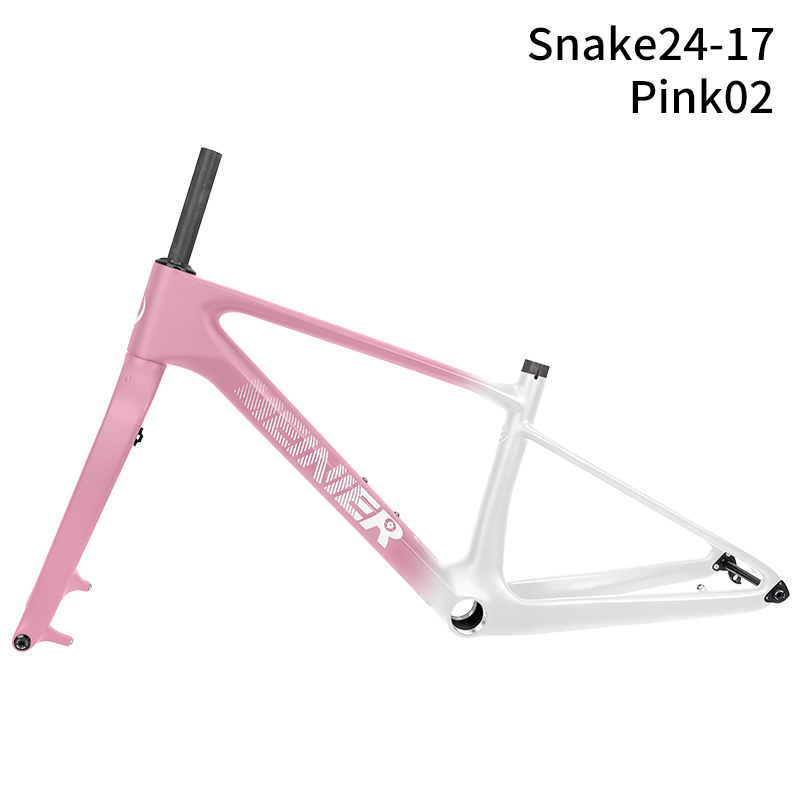 24inch Carbon Fiber MTB Hardtail Frameset with Carbon Rigid Fork Full Internal Routing T47 Bottom Bracket