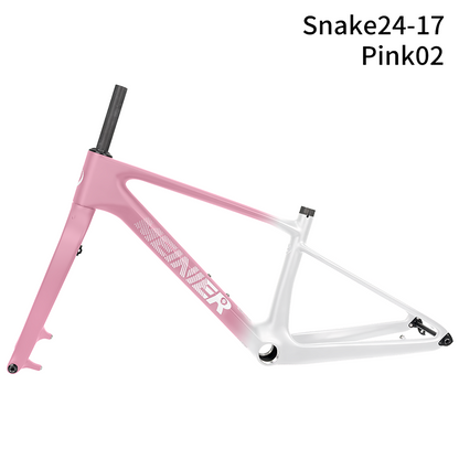 24inch Carbon Fiber MTB Hardtail Frameset with Carbon Rigid Fork Full Internal Routing T47 Bottom Bracket