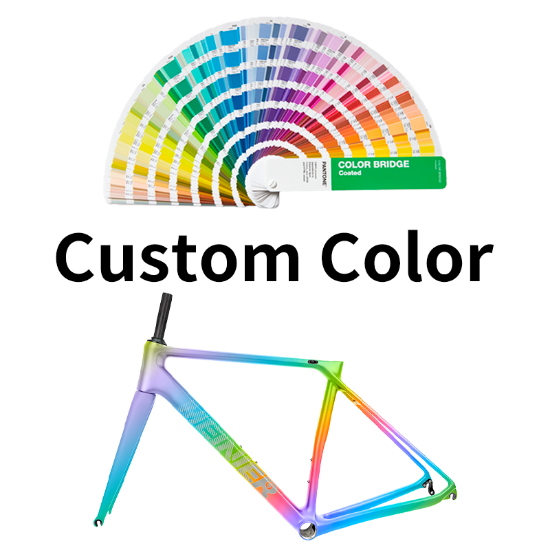 Carbon Road Bike Frameset 130x9mm Hub Lightweight V-Brake Racing Frame 700C Max 28C Tire