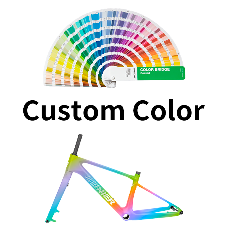 24inch Carbon Fiber MTB Hardtail Frameset with Carbon Rigid Fork Full Internal Routing T47 Bottom Bracket