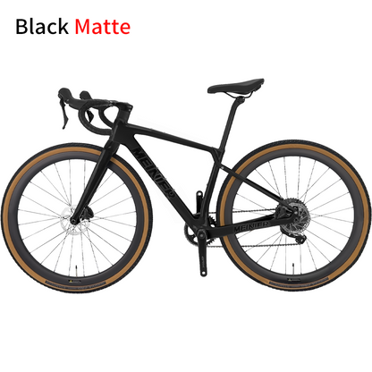 2x11Speed Gravel Road Bike with Carbon Fiber 12°Drop Handlebar Carbon Gravel Bike Internal Cable Routing