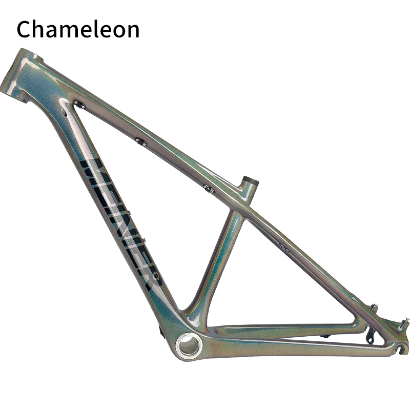 26 Inch T1000 Carbon Fiber MTB Hardtail Frame with Straight Tube Rigid Fork Disc Frameset 135x9mm Hub Lightweight Durable