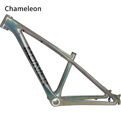 26 Inch T1000 Carbon Fiber MTB Hardtail Frame with Straight Tube Rigid Fork Disc Frameset 135x9mm Hub Lightweight Durable