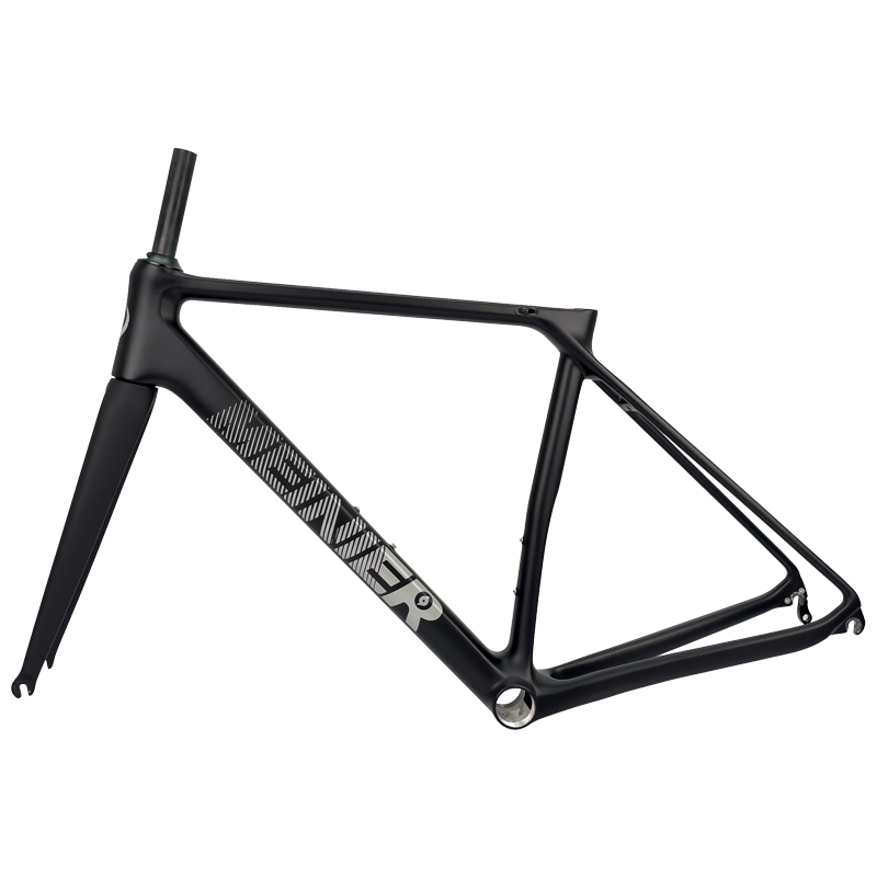 Carbon Road Bike Frameset 130x9mm Hub Lightweight V-Brake Racing Frame 700C Max 28C Tire