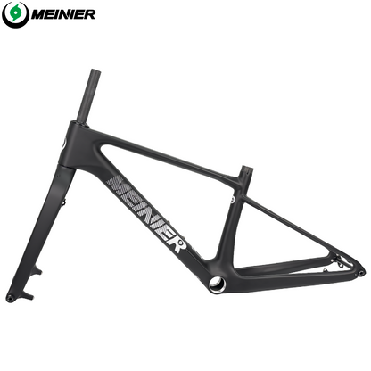 24inch Carbon Fiber MTB Hardtail Frameset with Carbon Rigid Fork Full Internal Routing T47 Bottom Bracket