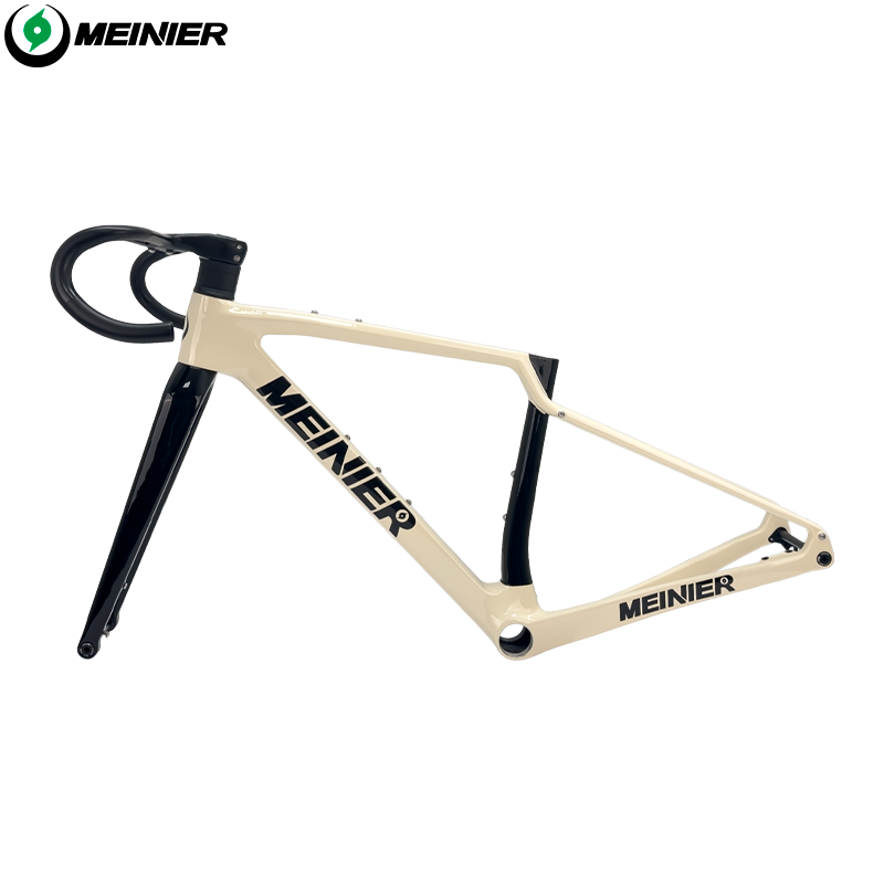 Carbon Gravel Frame Hub142x12mm Axle Disc Brake T47 Cyclocross Frame with Integrated Handlebar Gravel Bicycle Frame
