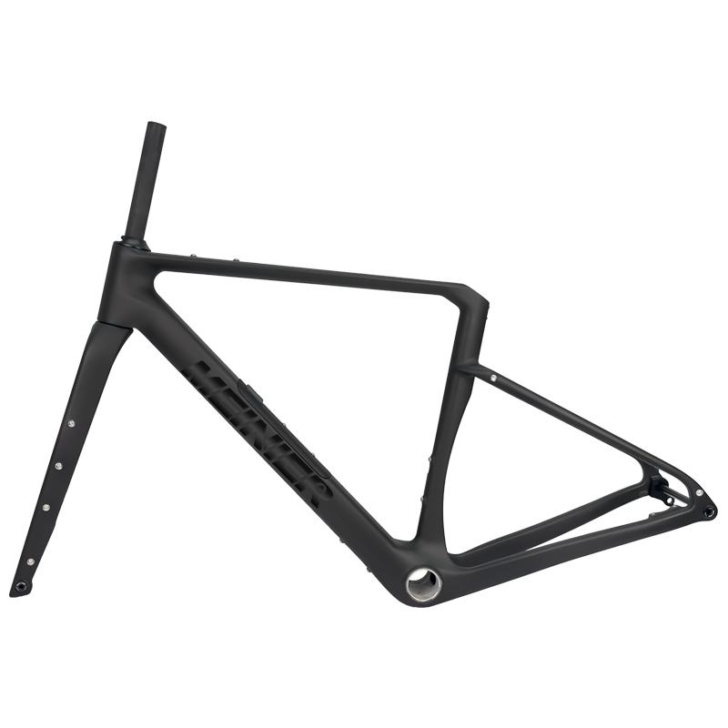 TY138 Chameleon Color Carbon Gravel Frameset with Tool Box UDH Hanger T47 Bottom Bracket Cyclocross Frame