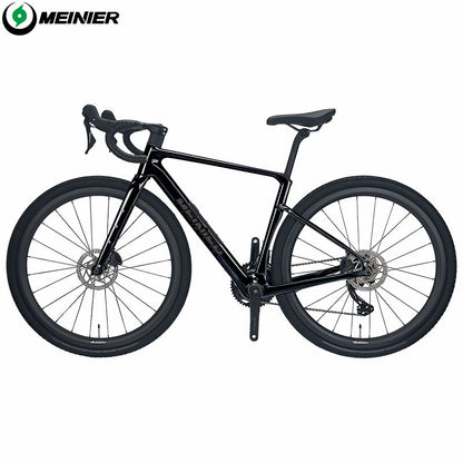 MEINIER Carbon Fiber Gravel Bike GRX BR600 2X11S Hydraulic Disc Brake Gravel Road Bike for Bikepacking and Longer Journeys